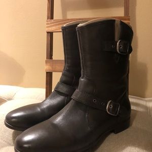 Ugg leather motorcycle boots